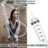 AZREKV 300ML Enema Syringe Cleaning Douche System，Travel Enema Kit for