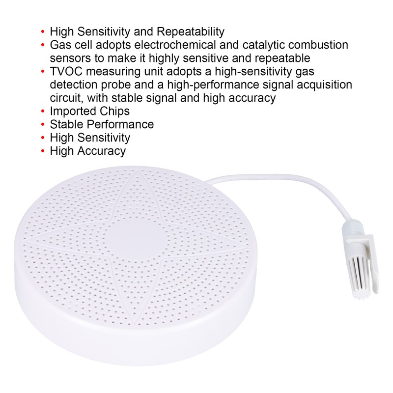 Air Quality Monitor High Sensitivity High Accuracy Multifunctional Temperature Humidity