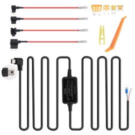 Dash Cam Hardwire Kit Mini USB Charger Power Cord Compatible with Nextbase 622GW 522GW 422GW 322GW 222 122 with LP/Mini/ATO/ Micro2 Fuse, 12V to 24V Input, 5V Output for Dash Cam GPS Sat-Nav