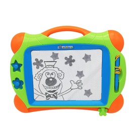 alldoro 68500 Drawing Board with Large Display, Magic Drawing Board with Carry Case, Magnetic Board Approx. 32.8 x 25.5 cm, Painting Board with Stamp, Magic Board with Carry Handle, Slider and Pen,