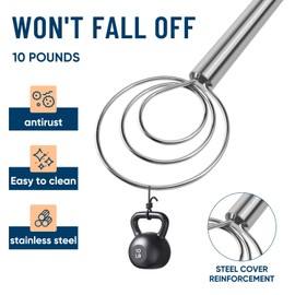 YIGEDA Danish Dough Whisk Stainless Steel Hook Dutch Mixer Tool for Bread Sourdough Baking Mixing