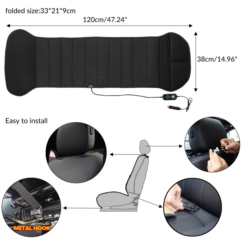 XUKEY Universal Car 12-24V Heated Seat Cover Cushion Warmer Pad