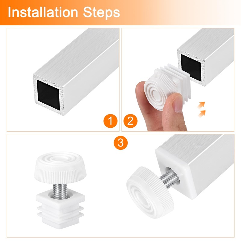sourcing map Furniture Leveling Feet, 8 Sets 20 x 20mm