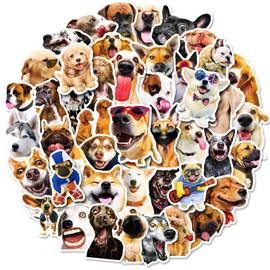50PCS Dog Stickers Cute Funny Dog Sticker for Kids Teens Adults, Icicrim Vinyl Waterproof Stickers for Water Bottles Laptop Phone Teaching Rewards Sticker