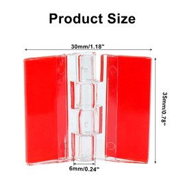 Litoexpe 10 Pcs Acrylic Hinge 30x35mm, Self Adhesive Clear Small Hinges for Cabinet Drawer Furniture DIY Display Stand