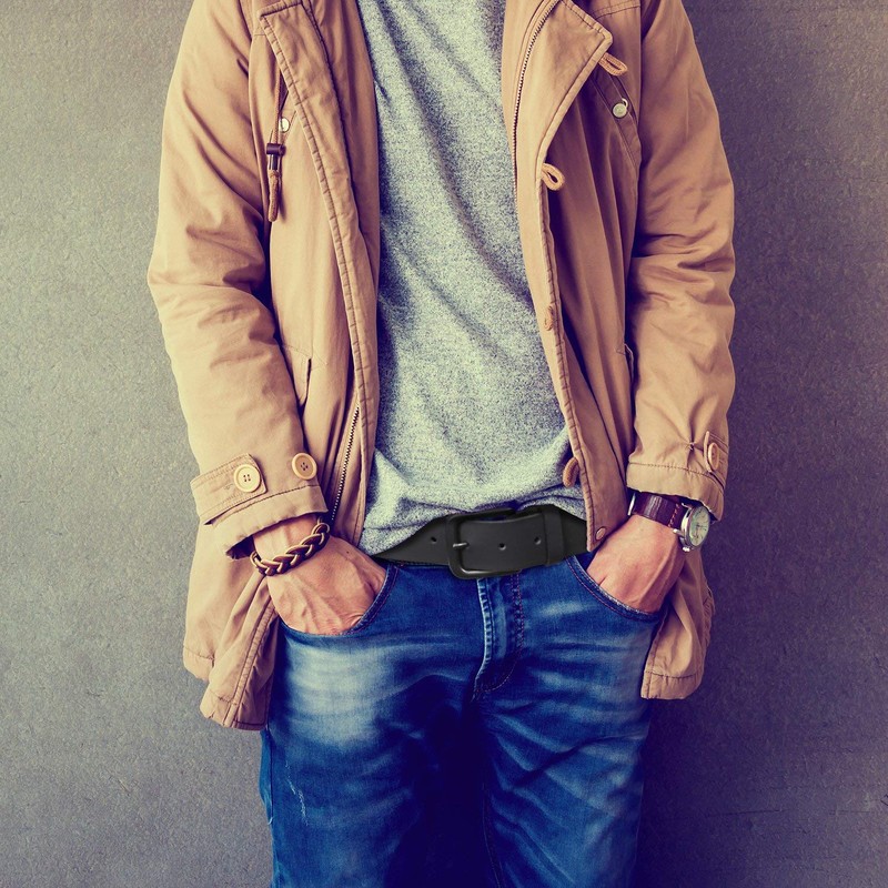 Timberland Men's Casual Leather Belt Classic Men Belt Everyday Belts,