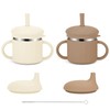 EsOfficce Stainless Steel Baby Sippy Cups, 7.4 Oz Spill Proof