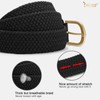 JASGOOD Braided Canvas Stretch Belt Elastic Casual Belt for Men