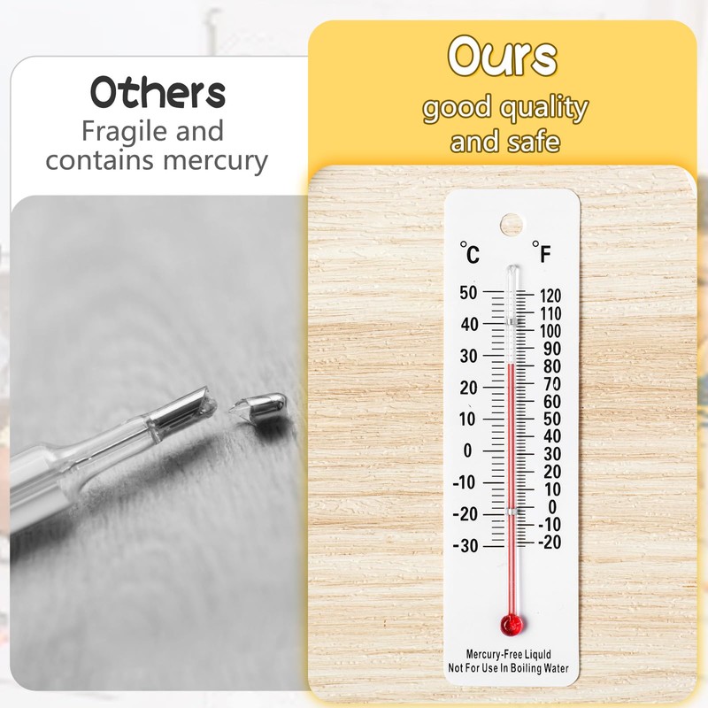 Maitys 50 Pcs Science Thermometers Mercury Free Student School Supplies