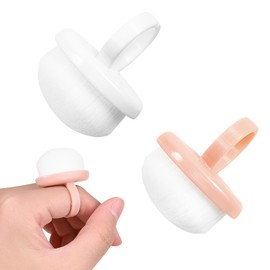 2pcs Ring Style Nail Art Brush and Nail Dust Brush Set – Soft Bristle Brushes for Nail Cleaning, Manicure Tools for Salon or Home Nail Care Routine