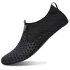 L-RUN Athletic Swim Shoes Barefoot Skin Sock Black L(W:8.5-9.5,M:7-7.5)=EU39-40
