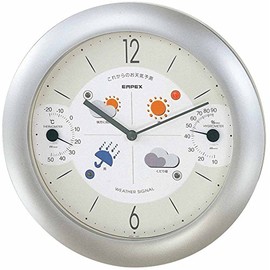 enpekkusu Weather Meter, Temperature and Humidity Meter, Sunny We Machine Weather Forecast Function Wall Mount Made in Japan syainsiruba- BW – 5371