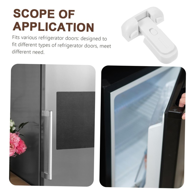 DOITOOL Refrigerator Lock Mini Fridge with Freezer Fridge Freezer Handle