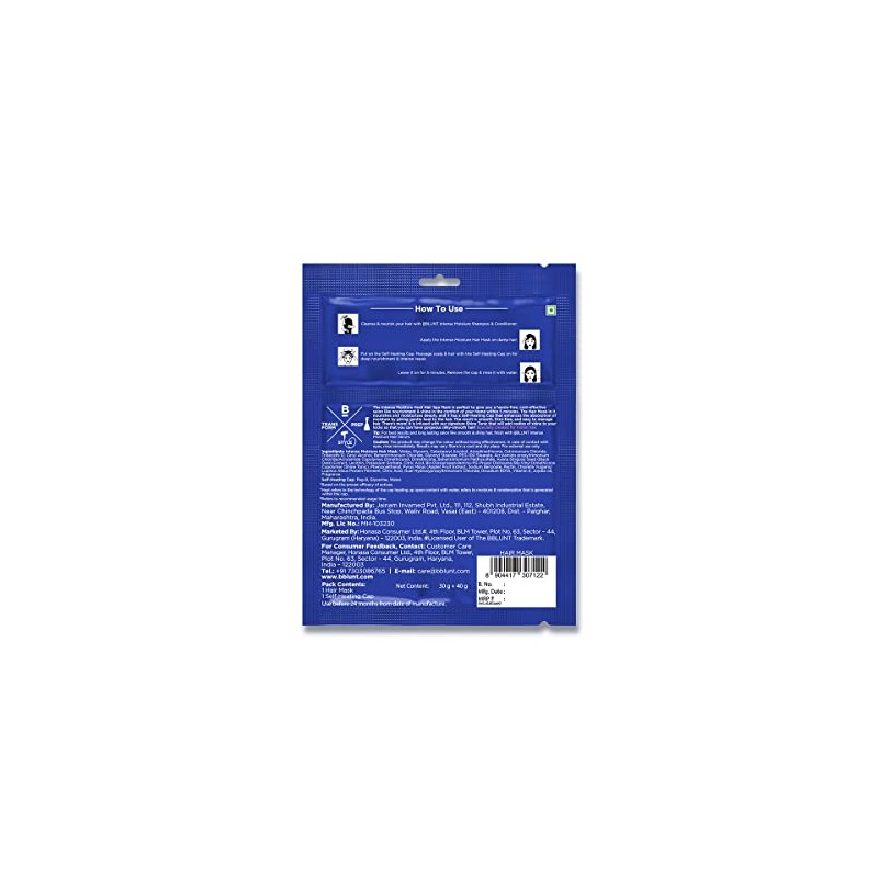BBLUNT Mascarilla Capilar Hidratante Intensa Con Gorro Autocalentable | Tratamiento