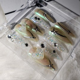 [Handmade Nail Tips] Shooting Star - Stiletto / [수제네일팁] 슈팅스타 - 스틸레토