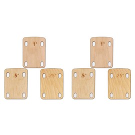Exqufood 6Pcs Guitar Neck Shims, Solid Maple Wood Guitar Neck Shim Protection 0.25, 0.5 and 1 Degree Guitar Neck Plate Tool