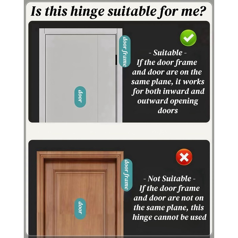4 Pack Door Hinges Matte Silver, Manganese Steel, 4 Inch