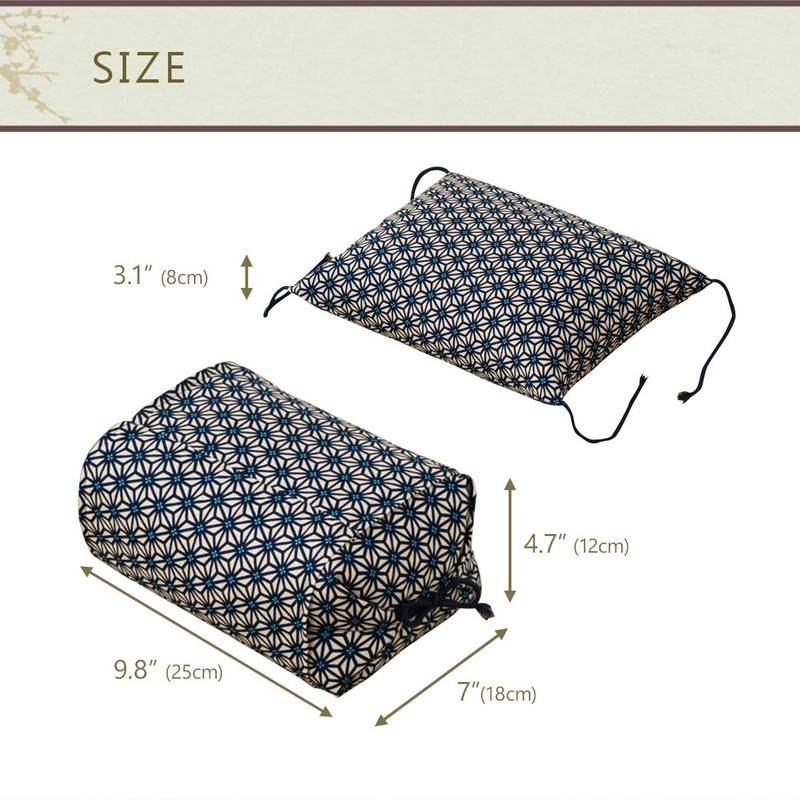 EMOOR Buckwheat Husk Pillow.(Deep Red) Made in Japan