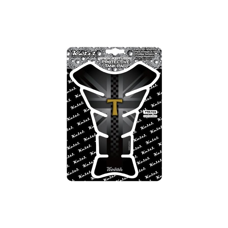 Keiti Motorcycle Tank Pad TTR-703 Black