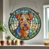 Welsh Terrier Stained Glass Effect Suncatcher Gift for Dog Lovers