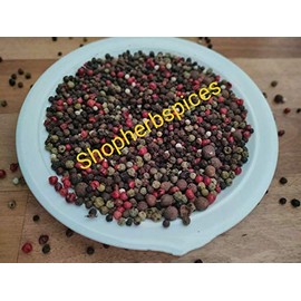 Whole Mixed Dried Peppercorns Pepper in 5 Colours Black White Pink Green Pimento (100g)