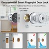 BIWIBON 4-in-1 Smart Door Knob, Fingerprint Door Knob with App