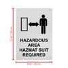 Hazardous Area Hazmat Suit Sign, 8.5 x 11 in" OSHA