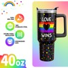Sabobo Pride Rainbow Love Wins 40oz Tumblers with Handle and