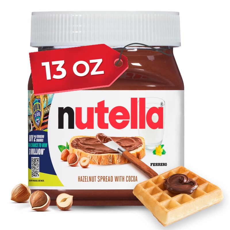 Nutella Hazelnut Spread With Cocoa For Breakfast, 13 Oz Jar