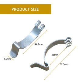 6Pcs Car Air Filter Clips, Metal Carbon Steel Air Cleaner Cover Clip Housing Box Lid Spring Clip Clamp Car Accessories for Most Car Air Filters (Silver)