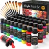 Nicpro 36 Colors Acrylic Paint Set with 12 Brushes &