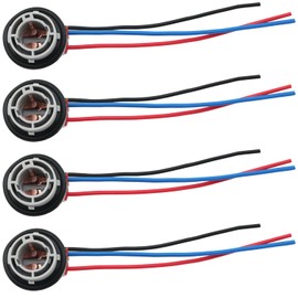 BLLNDX 4PCS Automotive Bulb Holder Wire Connector 1157 3 Wire Plug Bulb Turn Signal Brake Light Base Connector Pre Wired Socket Waterproof Plug Connector Brake Light Base Wiring Harness