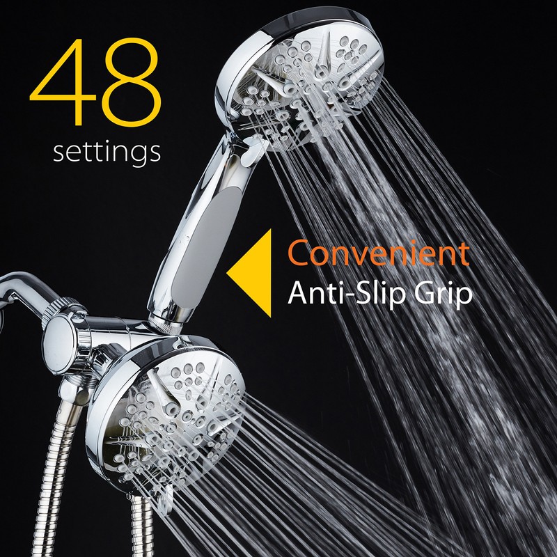 Hotel Spa Notilus Surround-Shower(TM) High-Pressure 48-setting Luxury 3-way Shower Head/Handheld