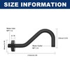 NearMoon J Shaped Shower Extension Arm, Stainless Steel Shower Head