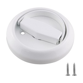WHYHKJ Embedded Door Circular Pull Ring 201 Porcelain White with Screws Stainless Steel Concealed Door Pull Ring Lock Background Wall Hidden Door Bolt Handle Exposed Pull Handle for Sliding Cabinet