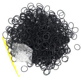 3000PCS Loom RubberBands Kit with 75 Clips,5 Hooks, Premium Bracelet Making Kit for Kids Weaving DIY Crafting Gift(Black)