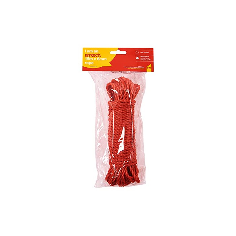 Amtech S3250 15m (50ft) x 6mm (1/4") Rope