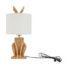 DDBESSIC Modern Bunny Lamp Rabbit Lamp with Linen Shade 60w