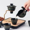 Bsigo Lazy Kungfu Ceramic Tea Set Semi Automatic Drip Rotating