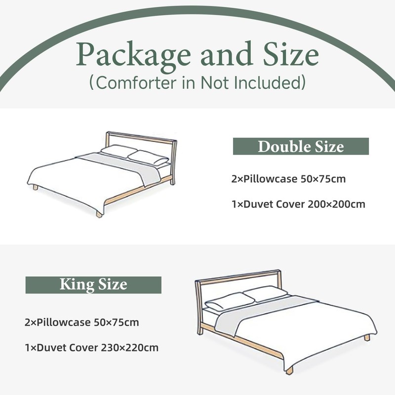 Simple&Opulence Double Duvet Cover Set, Ultra Soft and Stylish Microfiber