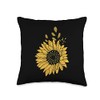 Smarty Pants Designs Sunflower, Flower Graphic Inspirational Summer Throw Pillow,