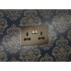 Knightsbridge 13A 2G DP Switched Socket - Antique Brass
