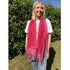 Marius Pattern Soft Spring Summer Lightweight Neck Scarf (Pink/Grey)