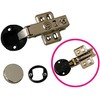 HnFshop 1.5 inches (35mm) Hydraulic solf-Close Cabinet Hinge for Glass