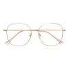 Oversized Oval Reading Glasses 1.0 for Women, Fashion Metal Thin