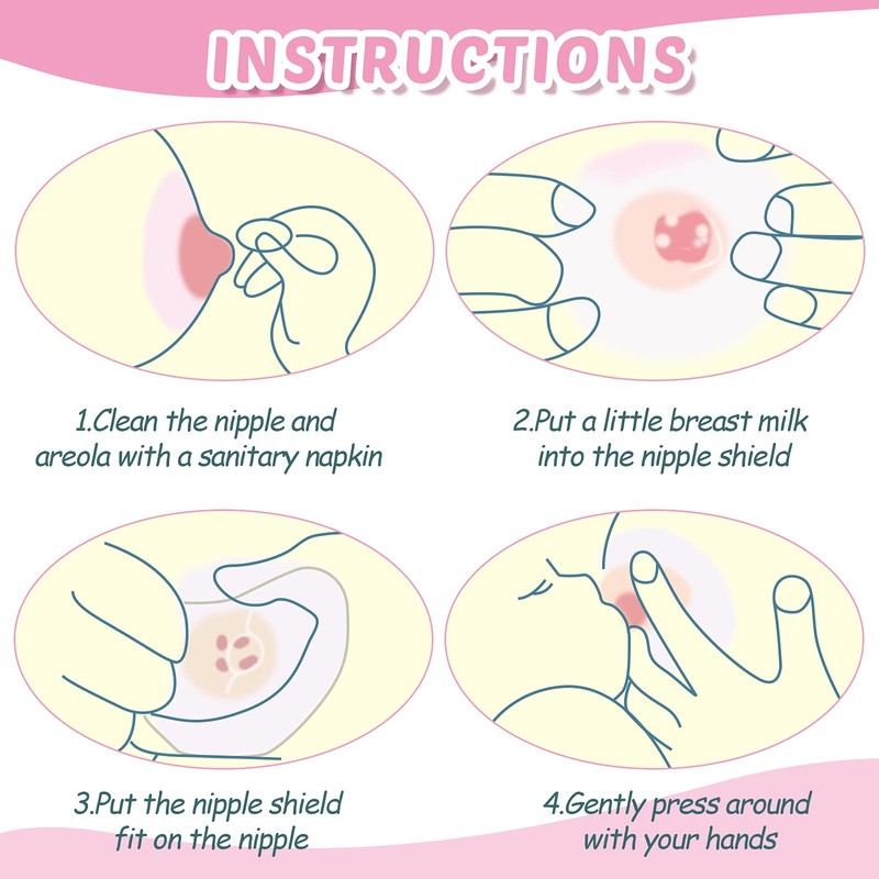 Nuanchu 8 Pcs Nipple Shields for Nursing Newborn Breastfeeding 20