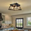 FadimiKoo 4-Light Black Flush Mount Ceiling Light for Kitchen Hallway,