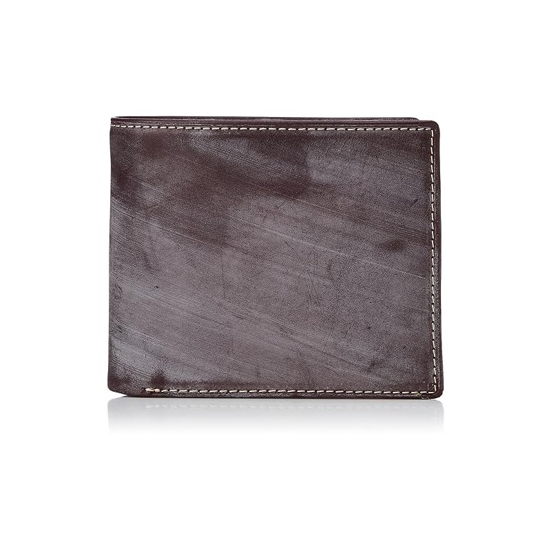 GORBE 91110 Bifold Wallet Bridle Leather Bifold Wallet, red (burgundy)