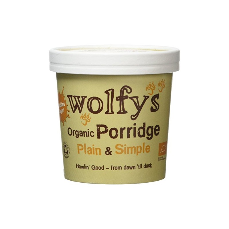 Wolfy's Organic Plain and Simple Porridge, 60 g, Pack of