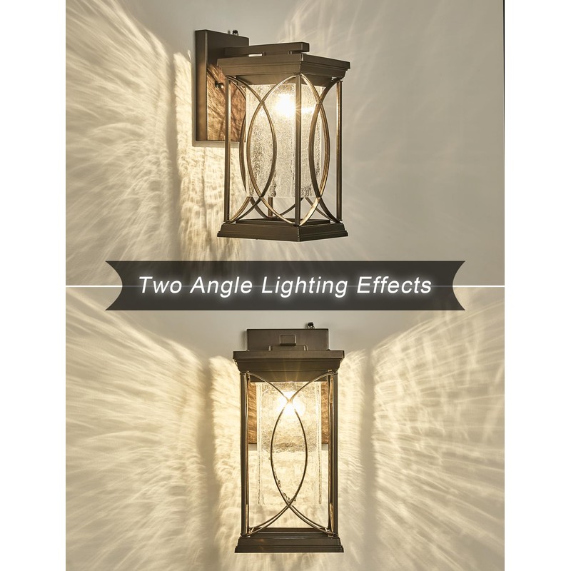 Oil Rubbed Bronze Outdoor Sconce Dusk to Dawn Exterior Light